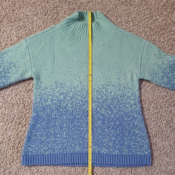 Christopher & Banks Mint and Blue Turtleneck Sweater - Picture 5 of 8